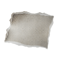 A piece of torn paper with a rough, textured surface creates a vintage and grungeinspired abstract background isolated on transparent background png