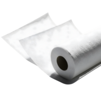 A roll of white paper towel isolated on transparent background png
