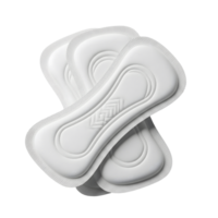 Sanitary pads are stacked and isolated on transparent background png