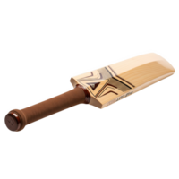 A light wooden cricket bat with a brown handle, isolated on transparent background png