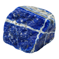 Lapis lazuli stone isolated on transparent background showcasing its deep blue color and unique texture png