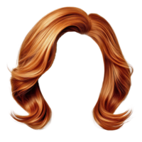 Curly red hair with highlights styled elegantly for various occasions png