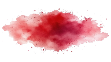 Vibrant red watercolor splash on a white background showcasing artistic texture and blending techniques png