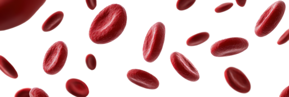 Floating red blood cells in a clean, isolated environment showcasing human anatomy png