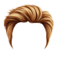Stylish blonde hairstyle with voluminous, textured layers suitable for various occasions and settings png
