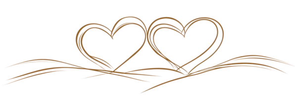 Two intertwined heart shapes isolated on a white background symbolizing love and connection png
