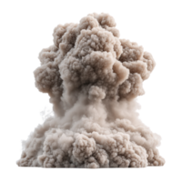 Dark gray smoke cloud rising dramatically from an explosive event or natural occurrence png