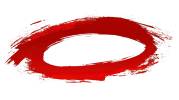 Bold red brushstroke creates a dynamic and artistic expression on a white background png