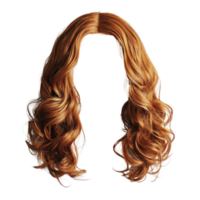 Long wavy auburn hairstyle with natural look suitable for various occasions and events png