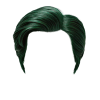 Stylish green hair design for creative projects and marketing uses in various presentations png