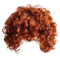 Curly red wig designed for costumes, cosplay, and theatrical performances in various settings png
