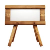 Wooden signboard with a clean surface ideal for messages in outdoor or indoor settings png