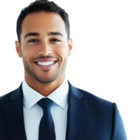 Confident young man in a suit with a bright smile isolated on a white background png