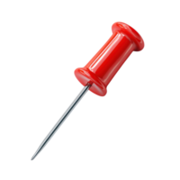 Red push pin isolated on a clean background for office and craft organization png