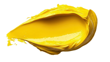 Bright yellow paint spread across a surface for artistic applications and creative projects png