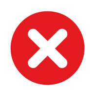 Red circle with white cross symbol indicating prohibition or restriction for messaging and design purposes png
