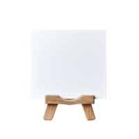 White canvas on wooden easel ready for painting at a creative workspace png