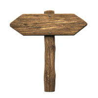 Wooden signpost with a rustic appearance suitable for outdoor direction indications png