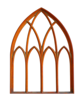 Beautifully crafted gothic window design showcasing intricate patterns and a unique shape for architectural inspiration png