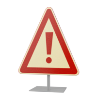 Warning sign for caution in high risk areas isolated on a white background png