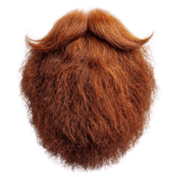 Unique isolated red beard hair with voluminous texture suited for creative designs and projects png