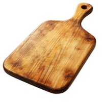 Isolated wooden cutting board with a smooth finish and rounded edges perfect for culinary use png