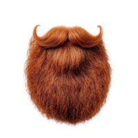 Unique orange fluffy beard with styled mustache showcases a playful and artistic grooming approach png