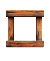 Rustic wooden frame with natural finish suitable for various art display purposes png