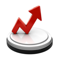 Growth symbol displayed on a round base representing positive trends and progress in business png