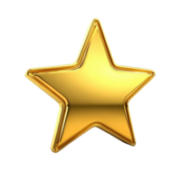 Shiny golden star symbol isolated on white background for awards and recognition png