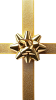Bright golden bow and ribbon arrangement perfect for gift wrapping on a festive occasion png