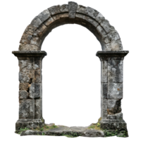 Ancient stone archway surrounded by greenery showcases architectural beauty from a bygone era in nature png