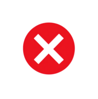 Red circle with a white cross symbol indicating a prohibition or restriction png