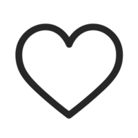 Heart shape design isolated on a white background for creative projects and digital applications png