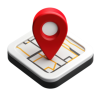 Location marker on a map highlighting a specific destination clearly and effectively png