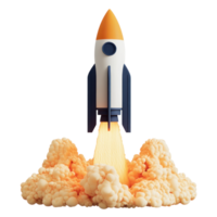 Rocket launching from the ground, unleashing flames and smoke in a dramatic display of power png