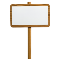 Wooden signboard ready for custom messages or presentations in a clean and isolated format png