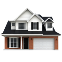 Contemporary two story house with brick and siding facade designed for modern living png
