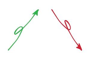 Hand drawn arrow symbol. Business clipart. Single element for design six vector