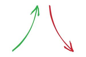 Hand drawn arrow symbol. Business clipart. Single element for design five vector