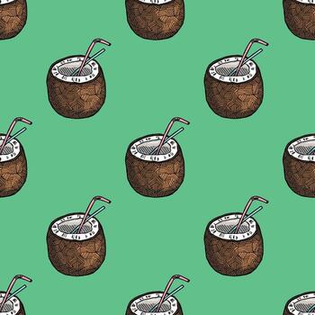 sin costura modelo con Coco garabatear para decorativo imprimir, envase papel, saludo tarjetas, fondo de pantalla y tela Veintidós vector