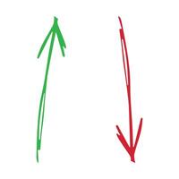 seven Hand drawn arrow symbol. Business clipart. Single element for design vector