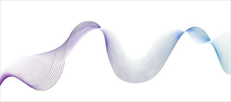 dinámica ola modelo en degradado tonos ilustrando movimiento y energía en resumen diseño vector