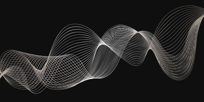 Complex wave patterns with intricate lines displaying fluid motion against a dark background vector