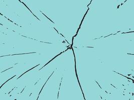 Abstract cracked pattern with jagged black lines on a teal background silhouette vector