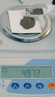 Weighing Chemicals In The Laboratory. Close-up Of Powder Weighing. video