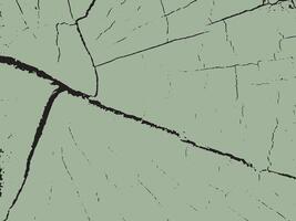 Abstract cracked surface texture with jagged black lines on a muted green background silhouette vector