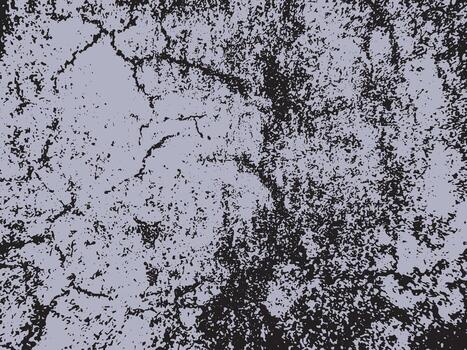 Textured abstract background with a distressed cracked pattern in a stark black and light grey silhouette vector