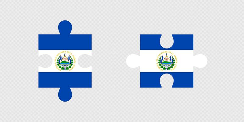 Puzzle Pieces with El Salvador Flag.
