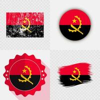 Artistic representations of Angola's flag vector